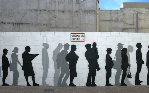 Mural 24 desempleados Zaragoza Septiembre 2012, ABOVE