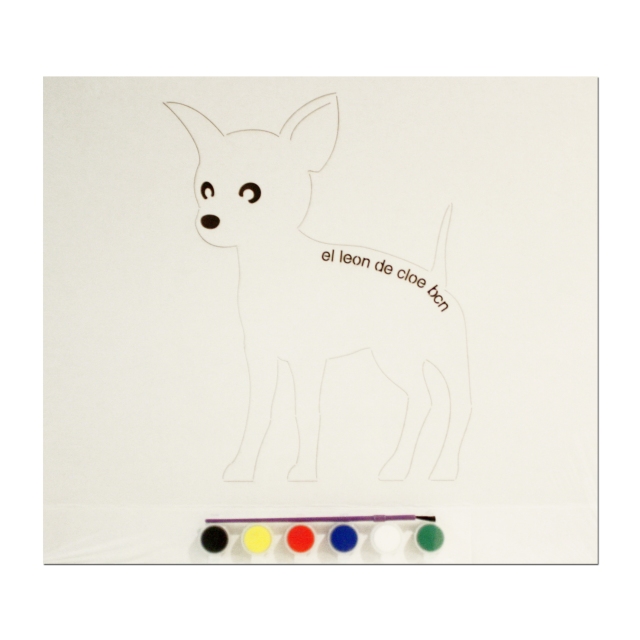 Kit de pintar Chihuahua del León de Cloe. El regalo perfecto para cualquier niño.