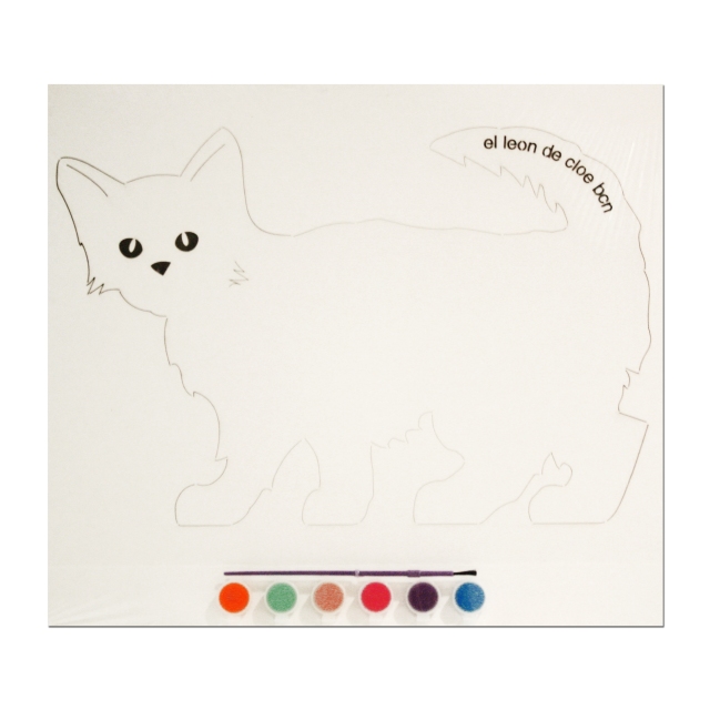 Kit de pintar Gato Persa del León de Cloe. El regalo perfecto para cualquier niño.